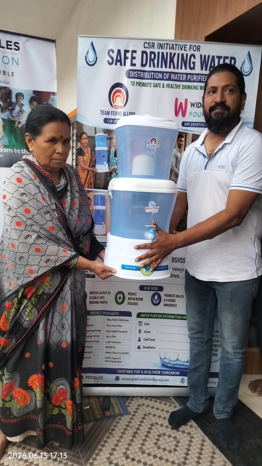 CSR water purifier distribution